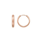 14K Solid Gold Huggie Hoop Earrings | Tiny Moon & Sun Design Hoops for Women - Single Small / 14K Rose Gold - Hoop
