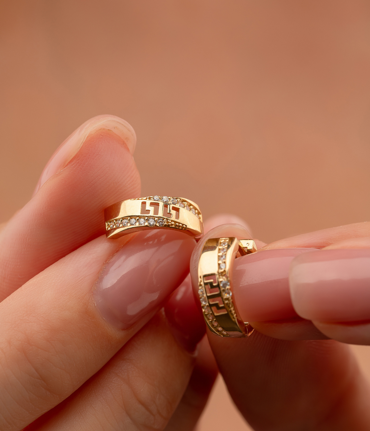 14K Solid Gold Huggies Dainty Earring - Earrings