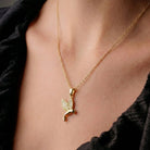 14K Solid Gold Hummingbird Necklace Crystal Pave Bird Pendant Nature Inspired Jewelry Good Luck Charm Mother’s Day Gift