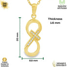 14K Solid Gold Infinity Cross Necklace Eternal Faith Love Pendant Religious Jewelry Gift for Her Baptism Present Dainty