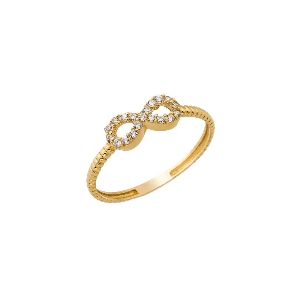 14k Solid Gold Infinity Ring - 3 1/2 - Rings
