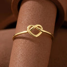 14K Solid Gold Knot Ring Elegant Handcrafted Jewelry for Women