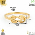 14k Solid Gold Knot Ring Minimalist Stacking Ring for Women Wedding Band