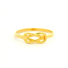 14k Solid Gold Knot Ring Minimalist Stacking Ring for Women Wedding Band
