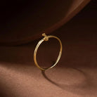 14K Solid Gold Letter J Ring Initial Jewelry for Women