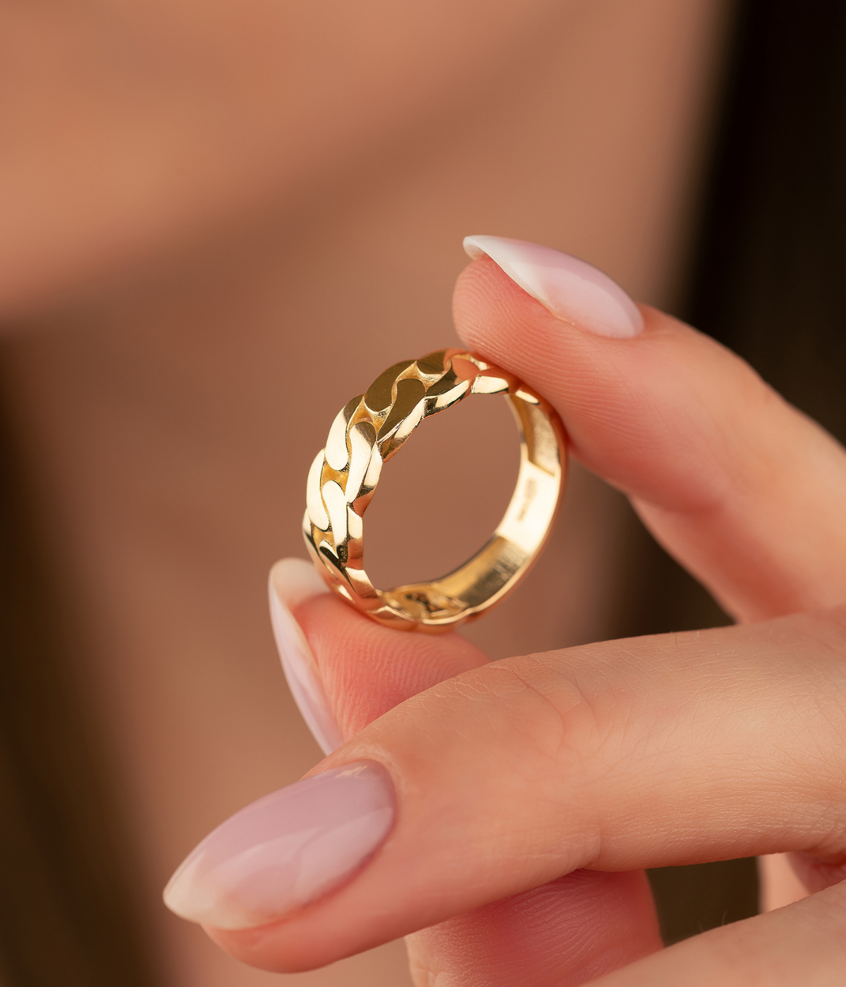 14K Solid Gold Miami Cuban Ring - Rings