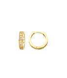 14K Solid Gold Minimalist Hoops Huggies Earrings - Earrings