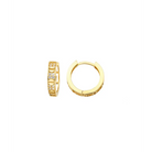 14K Solid Gold Minimalist Hoops Huggies Earrings - Earrings