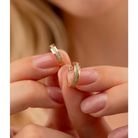 14K Solid Gold Minimalist Tiny Hoop Earring - Earrings