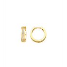 14K Solid Gold Minimalist Tiny Hoop Earring - Earrings