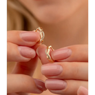 14K Solid Gold Minimalist Tiny Hoop Earrings - Earrings