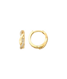 14K Solid Gold Minimalist Tiny Hoop Earrings - Earrings