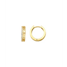14K Solid Gold Minimalist Tiny Shiny Classic Hoops Huggies - Earrings