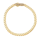 14K Solid Gold Monaco Chain Bracelet 4mm - 7 inch - Chains