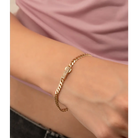 14K Solid Gold Monaco Chain Bracelet 4mm - Chains