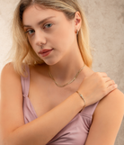 14K Solid Gold Monaco Chain Bracelet 4mm - Chains