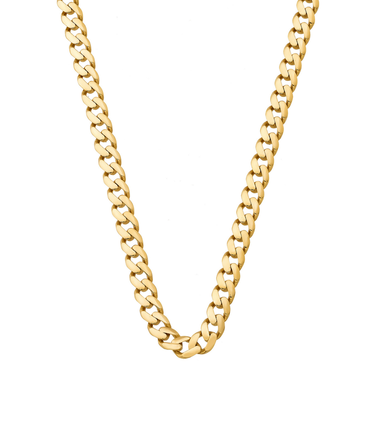 14K Solid Gold Monaco Chain Necklace 4 mm - Chains