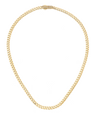14K Solid Gold Monaco Chain Necklace 4 mm - Chains