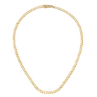 14K Solid Gold Monaco Chain Necklace 4 mm - Chains