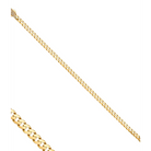 14K Solid Gold Monaco Chain Necklace 4 mm - Chains