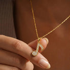 14K Solid Gold Music Note Necklace CZ Sparkle Music Symbol Pendant Dainty Choir Jewelry Music Lover Gift for Daughter