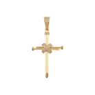 14K Solid Gold Nail Cross Pendant - Pendants