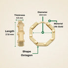 14K Solid Gold Octagon Hoop Earrings | 17.8mm Thick Huggie Hoops for Women - Hoop Earrings