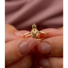 14K Solid Gold Pineapple Ring - Rings