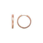 14K Solid Gold Ribbed Huggie Hoop Earrings | 19mm Everyday Hoops for Women - Single (1 Earring) / 14K Rose Gold - Hoop