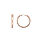 14K Solid Gold Ribbed Huggie Hoop Earrings | 19mm Everyday Hoops for Women - Single (1 Earring) / 14K Rose Gold - Hoop