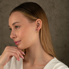 14K Solid Gold Ribbed Huggie Hoop Earrings | 19mm Everyday Hoops for Women - Hoop Earrings