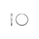 14K Solid Gold Ribbed Huggie Hoop Earrings | 19mm Everyday Hoops for Women - Single (1 Earring) / 14K White Gold - Hoop