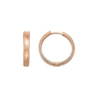 14K Solid Gold Ribbed Huggie Hoop Earrings | Mini Round Sleeper Hoops for Everyday Stacking - Single Small / 14K Rose