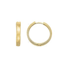 14K Solid Gold Ribbed Huggie Hoop Earrings | Mini Round Sleeper Hoops for Everyday Stacking - Hoop Earrings
