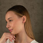 14K Solid Gold Ribbed Huggie Hoop Earrings | Mini Round Sleeper Hoops for Everyday Stacking - Hoop Earrings