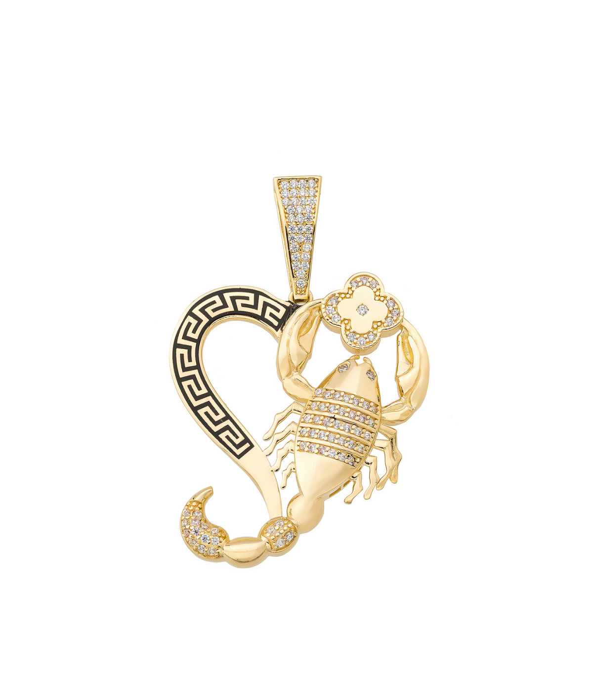 14k Solid Gold Scorpion Pendant Charm - Pendants