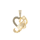 14k Solid Gold Scorpion Pendant Charm - Pendants