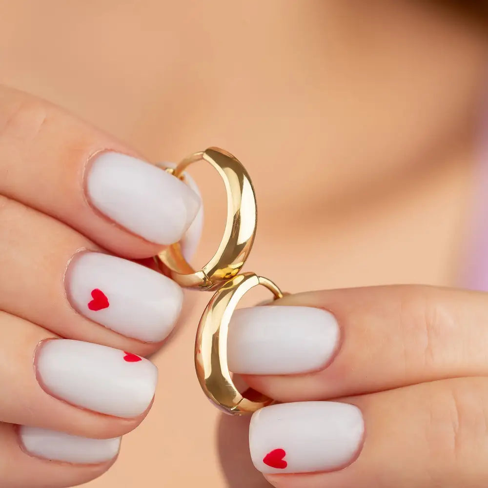 14K Solid Gold Slim Dome Huggie Hoop Earrings | Everyday Hoops for Women - Hoop Earrings