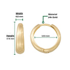 14K Solid Gold Slim Dome Huggie Hoop Earrings | Everyday Hoops for Women - Hoop Earrings
