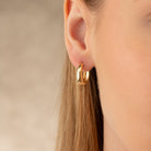 14K Solid Gold Slim Dome Huggie Hoop Earrings | Everyday Hoops for Women - Hoop Earrings