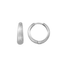 14K Solid Gold Slim Dome Huggie Hoop Earrings | Everyday Hoops for Women - Single (1 Earring) / 14K White Gold - Hoop