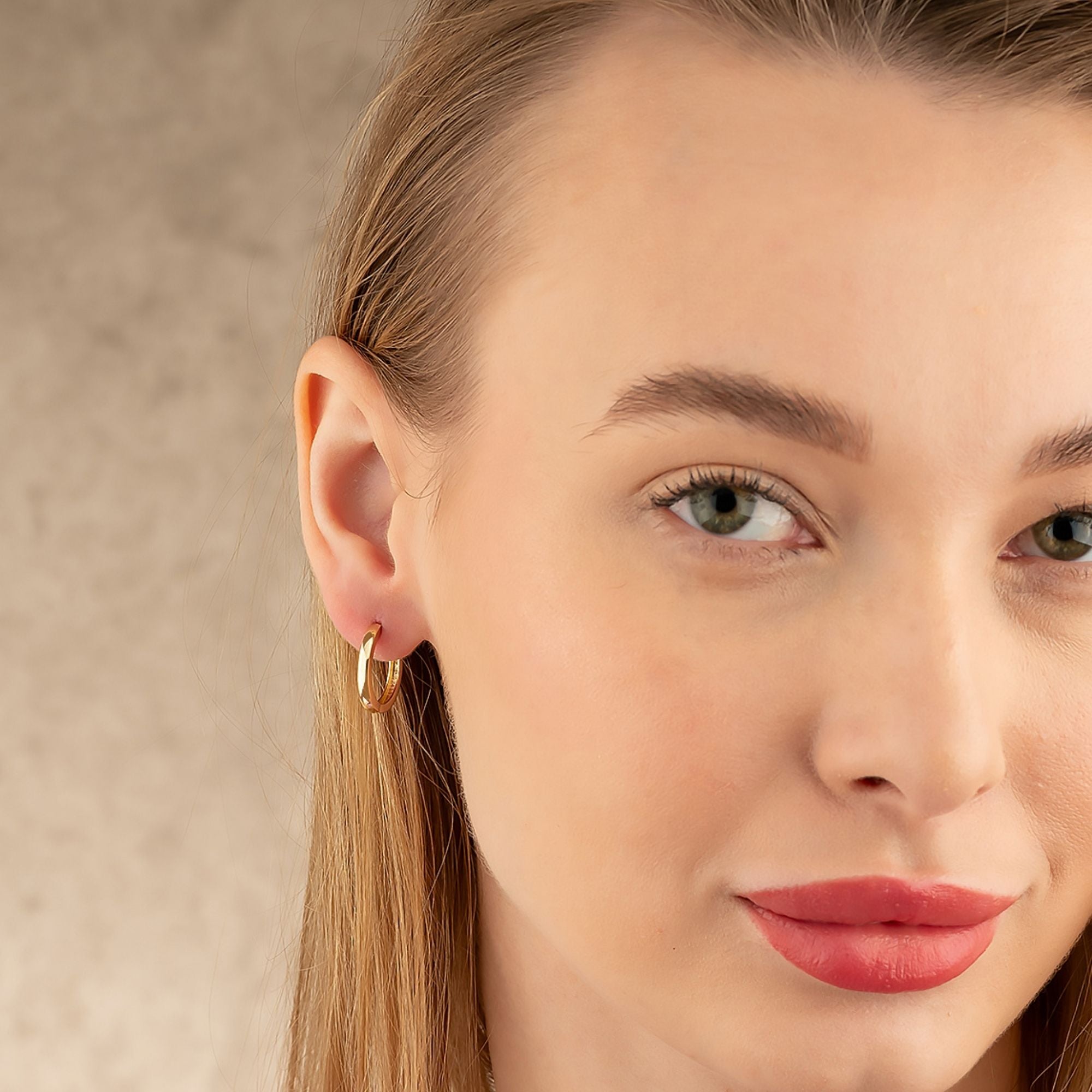 14K Solid Gold Small Hoop Earrings | Minimal Huggie Earrings for Everyday Wear - Hoop Earrings