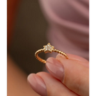 14k Solid Gold Star Ring - Rings