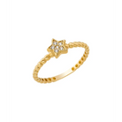 14k Solid Gold Star Ring - Rings