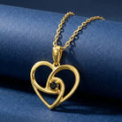 14K Solid Gold Swirl Heart Necklace Black Stone Pendant Dainty Romantic Jewelry Anniversary Birthday Gift for Wife