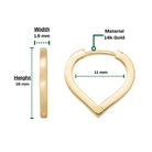 14K Solid Gold Triangle Heart Huggie Hoop Earrings | Geometric Pear-Shape Hoops for Women - Earrings