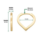 14K Solid Gold Triangle Heart Huggie Hoop Earrings | Geometric Pear-Shape Hoops for Women - Earrings