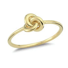 14K Solid Gold Triple Knot Ring – Delicate Love Knot Band Stacking Jewelry