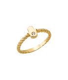 14K Solid Gold Twisted Ring - Rings
