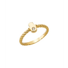 14K Solid Gold Twisted Ring - Rings